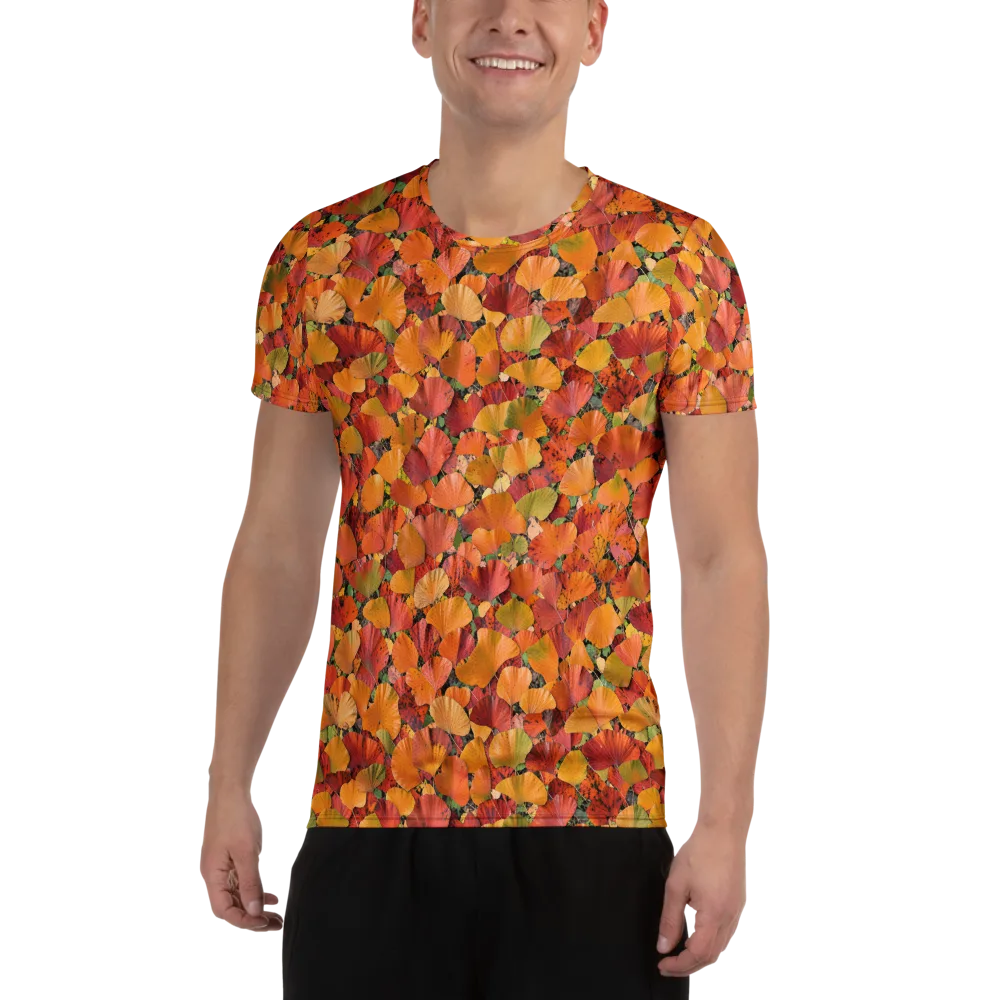 Autumn Fan Dance on Men's Athletic T-Shirt — Front