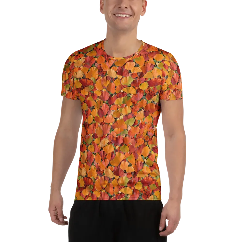 Autumn Fan Dance on Men's Athletic T-Shirt — Front