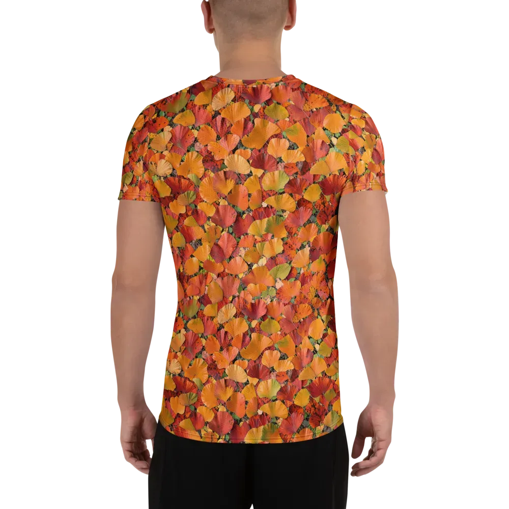 Autumn Fan Dance on Men's Athletic T-Shirt — Back
