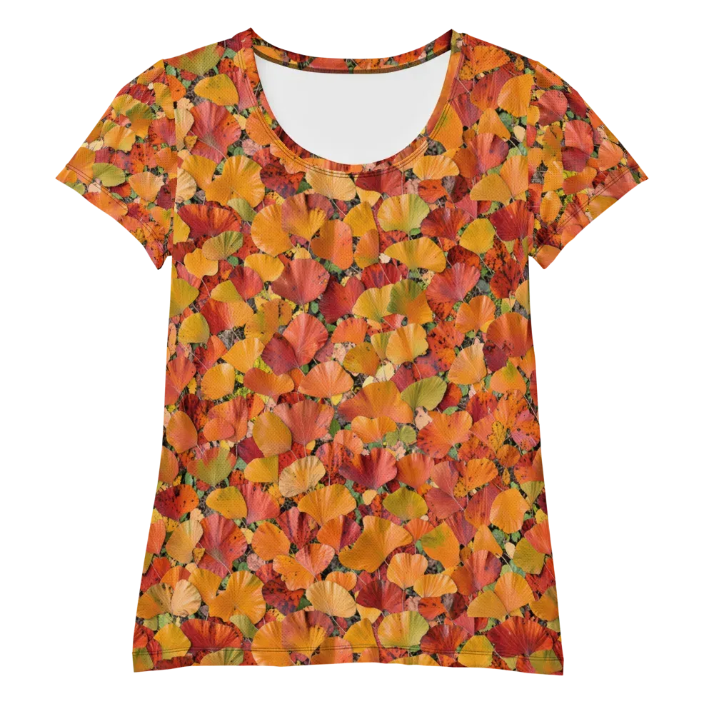 Autumn Fan Dance on Women's Athletic T-Shirt — Front