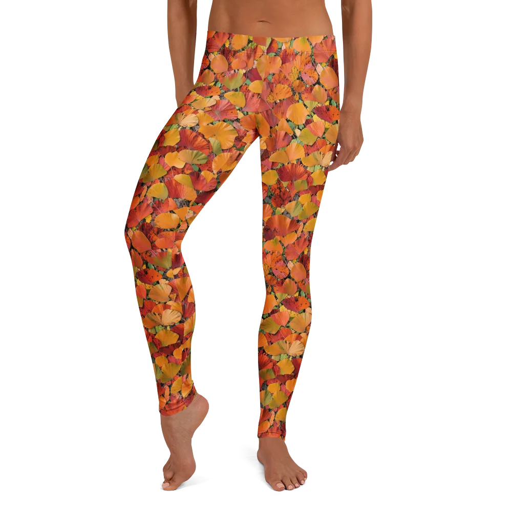 Autumn Fan Dance on Leggings — Front