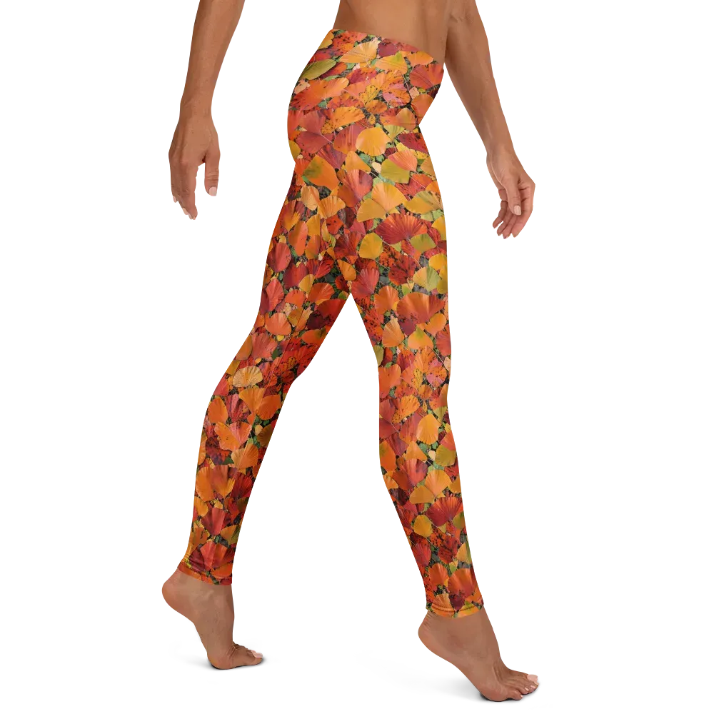 Autumn Fan Dance on Leggings — Right