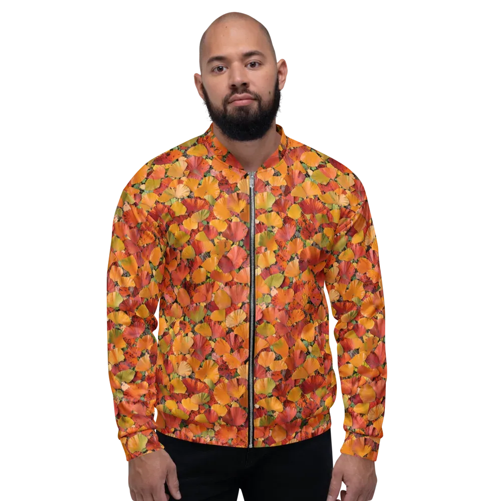 Autumn Fan Dance on Bomber Jacket — Front