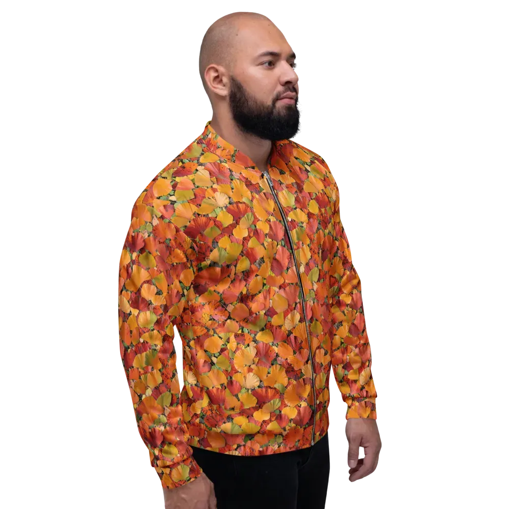 Autumn Fan Dance on Bomber Jacket — Right