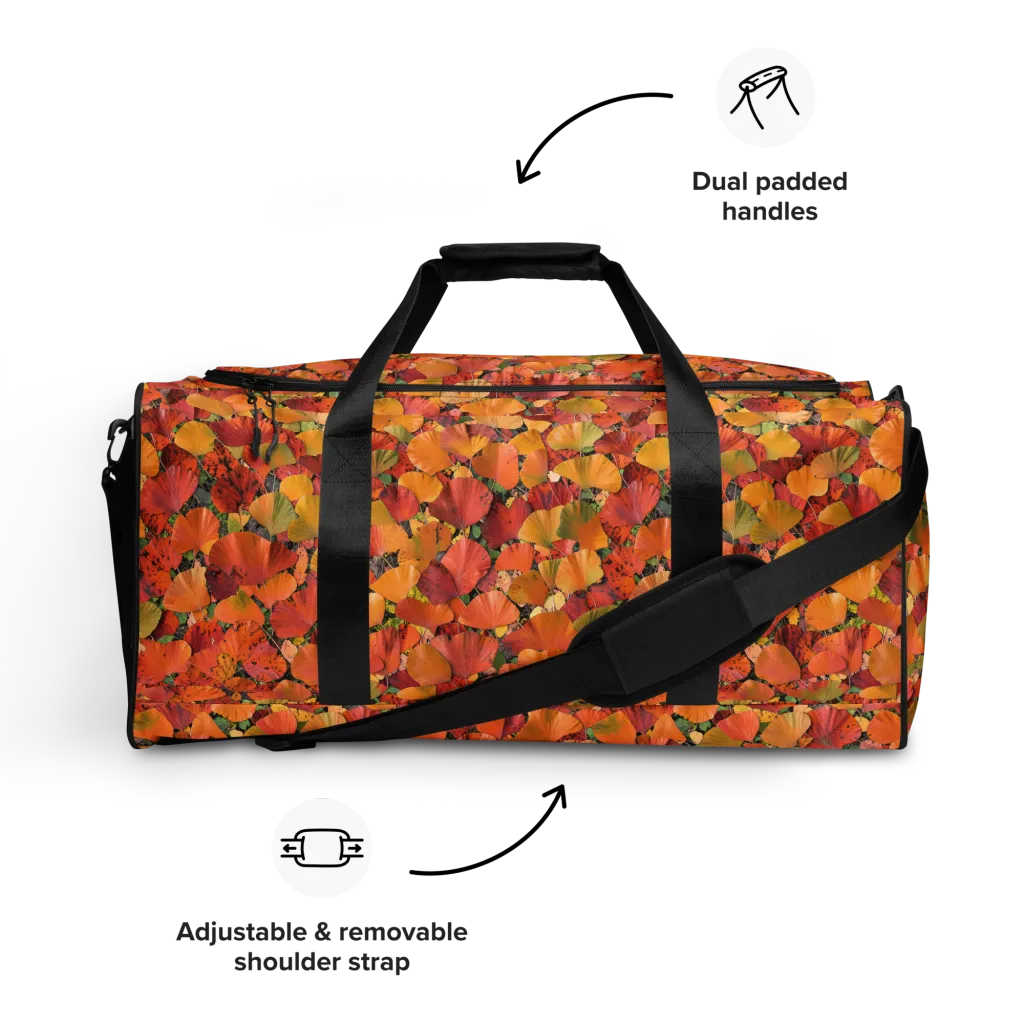 Autumn Fan Dance on Duffle Bag — Front