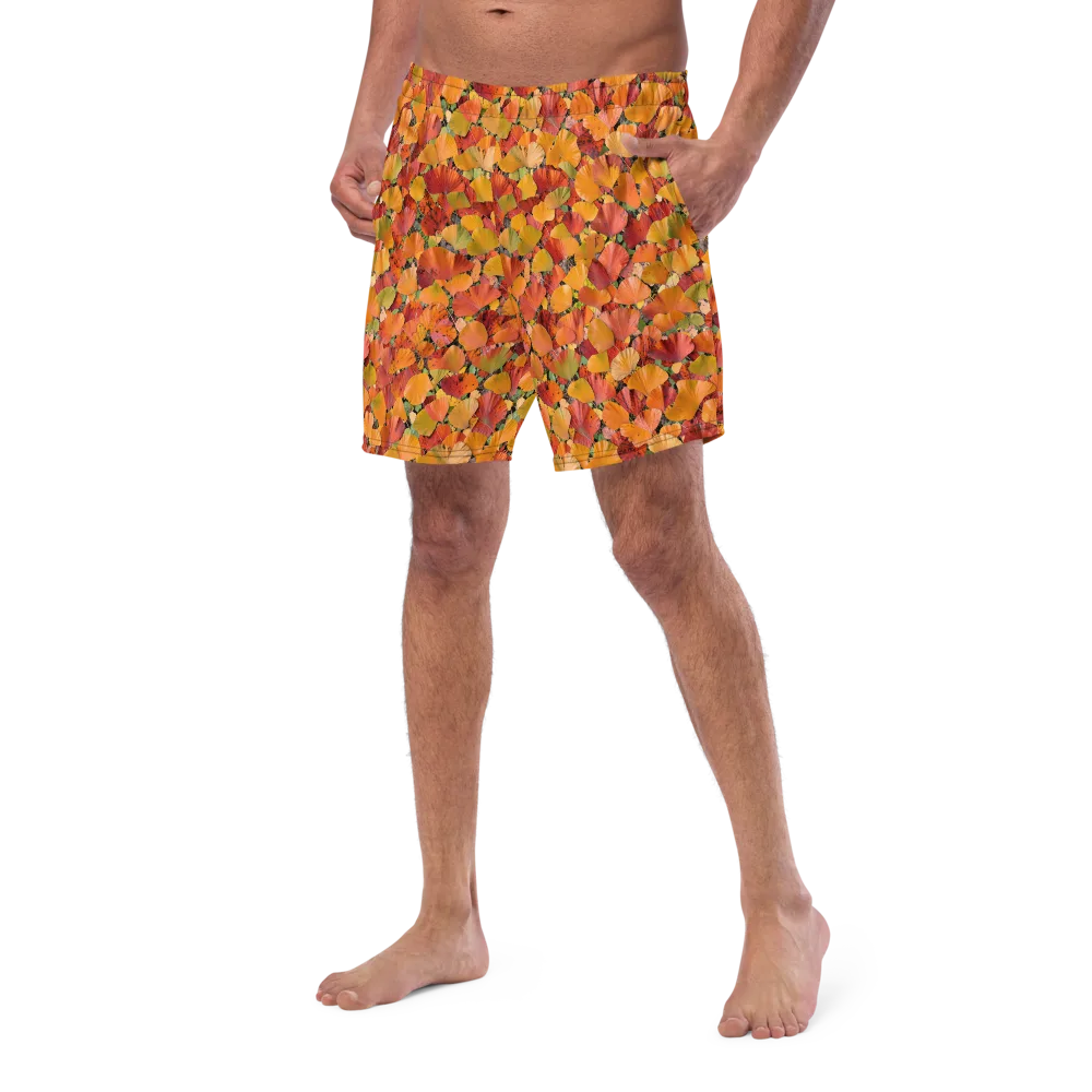 Autumn Fan Dance on Swim Trunks — Left Front
