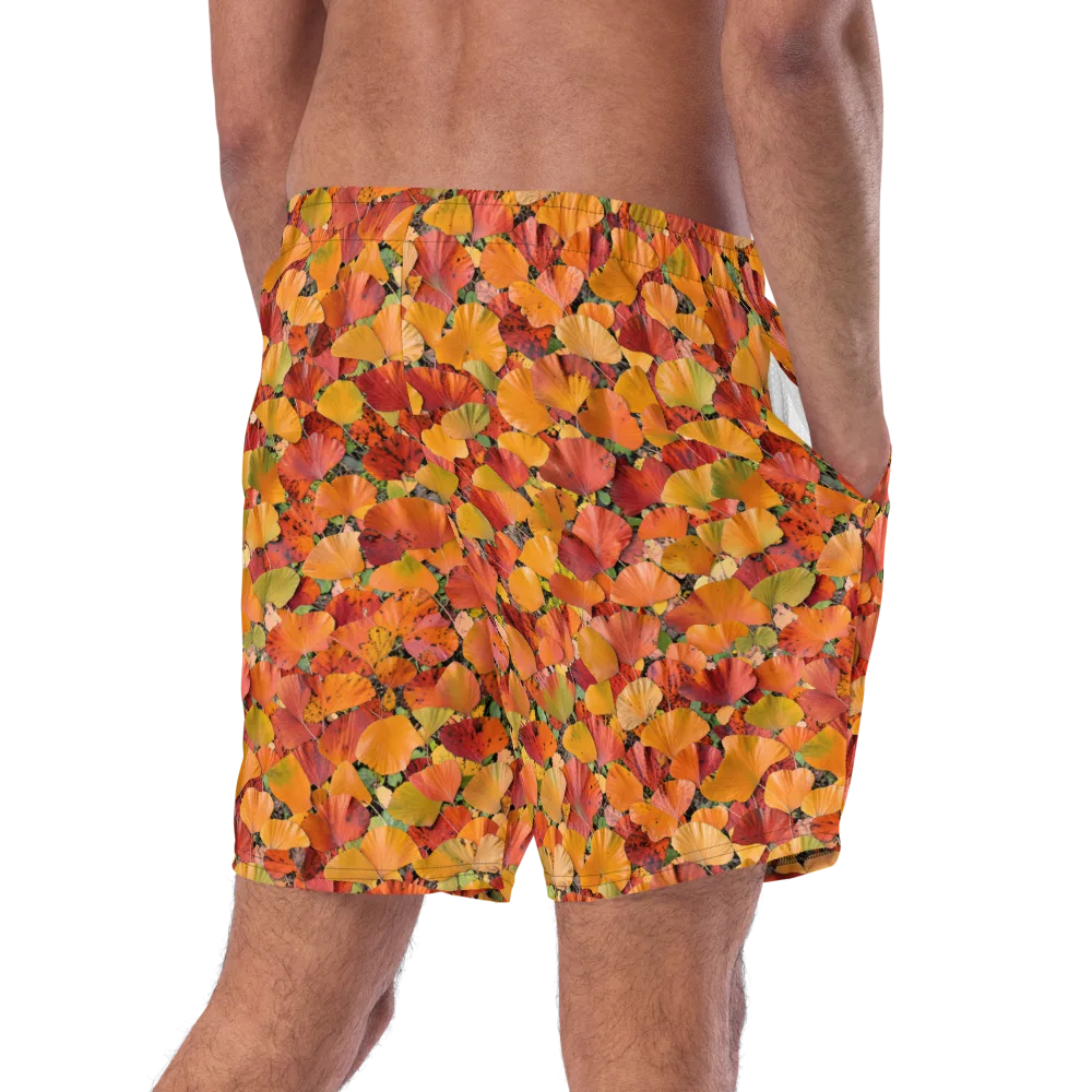 Autumn Fan Dance on Swim Trunks — Right Back