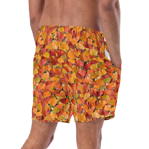 Autumn Fan Dance on a Swim Trunks