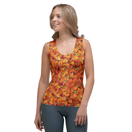 Autumn Fan Dance on a Women's Tank Top