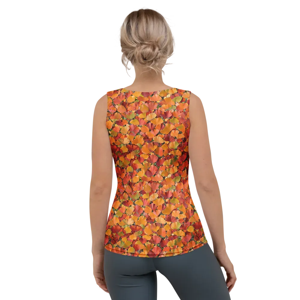 Autumn Fan Dance on Women's Tank Top — Back