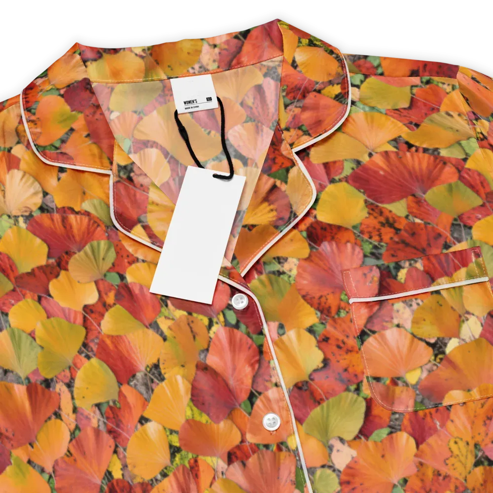 Autumn Fan Dance on Women's Short Sleeve Pajama Top — Product details