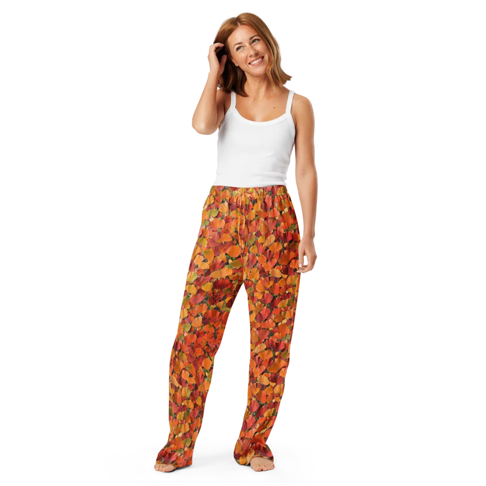 Autumn Fan Dance on Women's Pajama Pants — Front