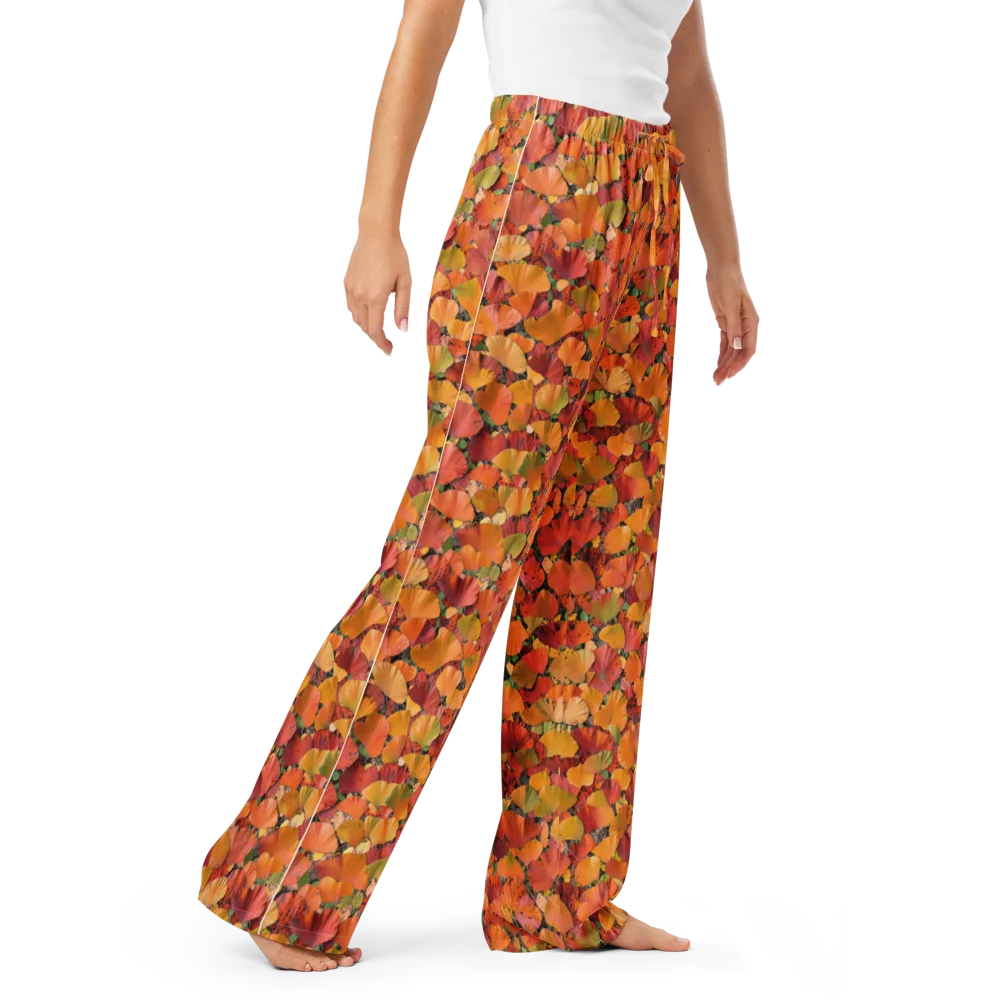 Autumn Fan Dance on Women's Pajama Pants — Right Front