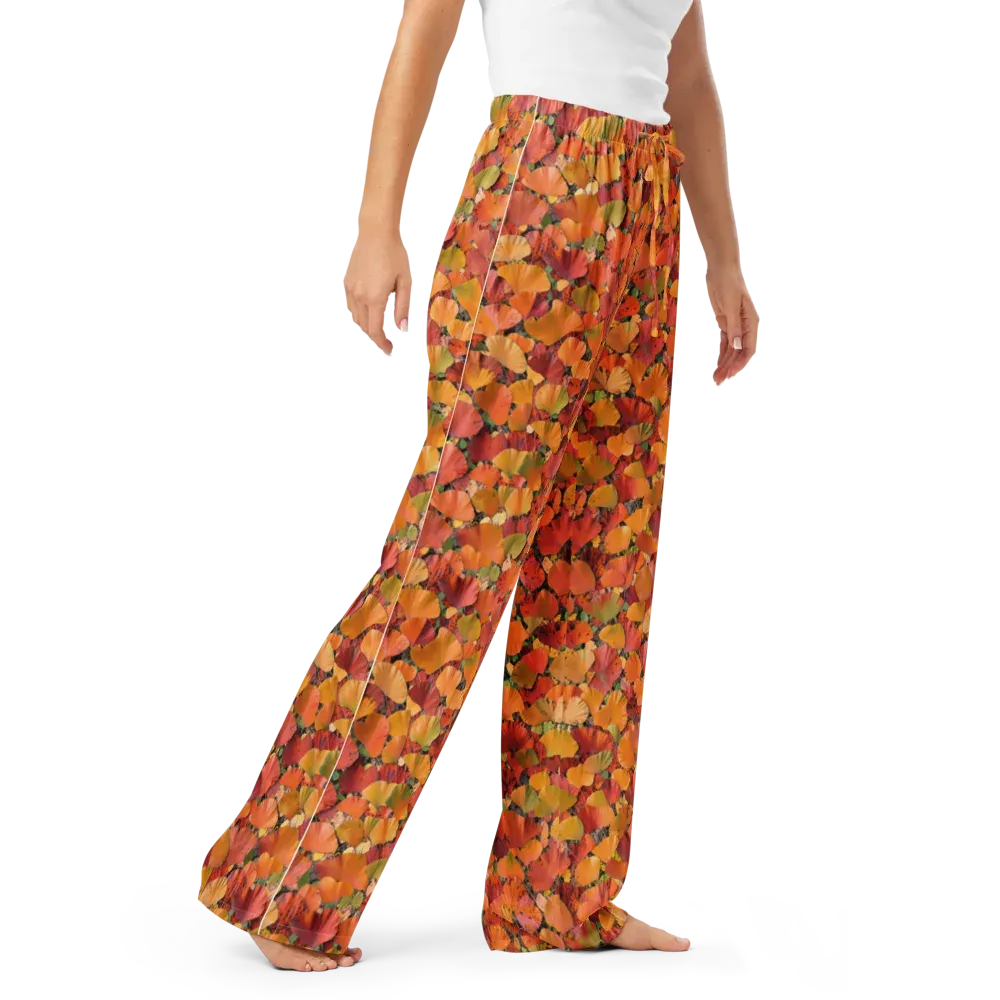 Autumn Fan Dance on Women's Pajama Pants — Right Front