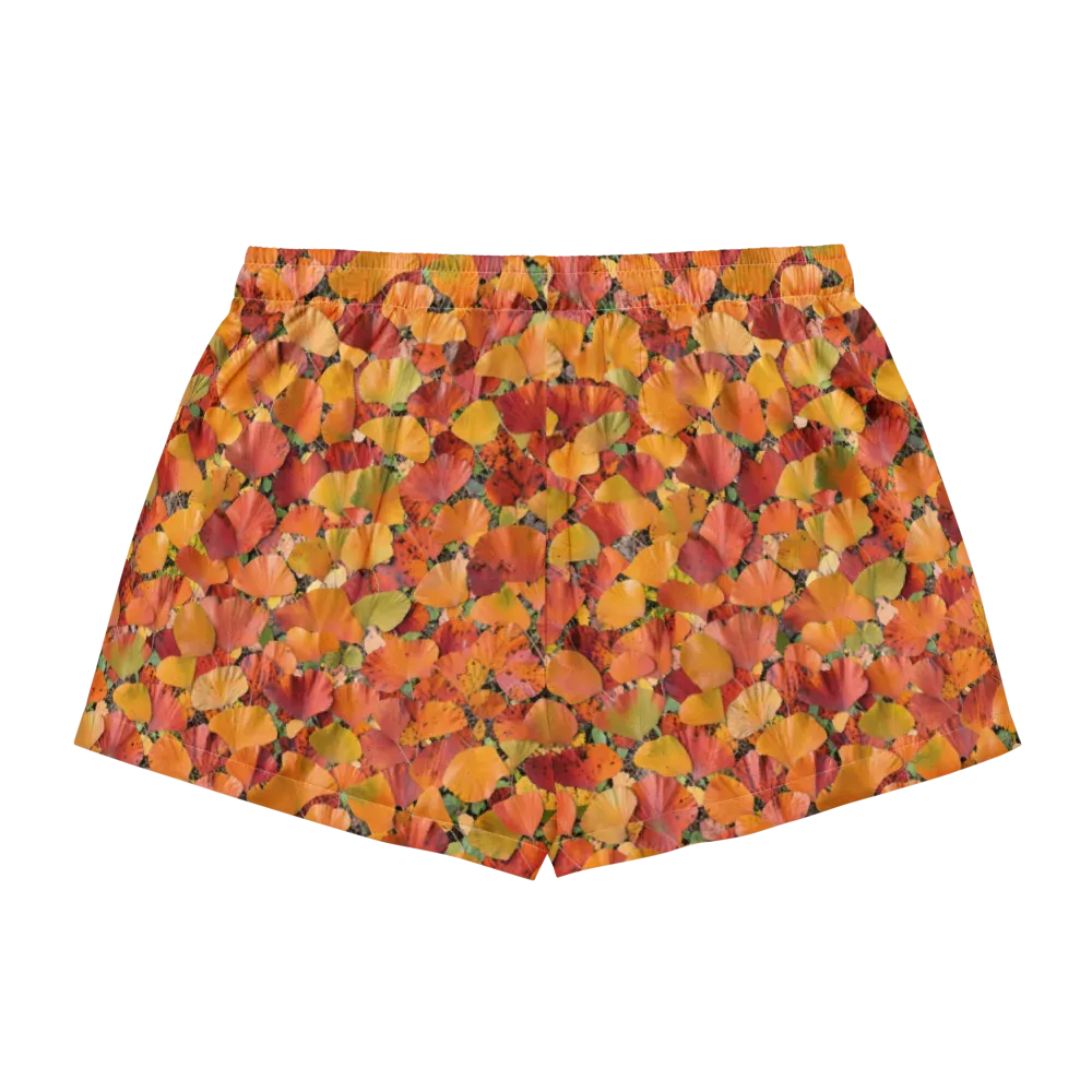 Autumn Fan Dance on Women's Pajama Shorts — Back
