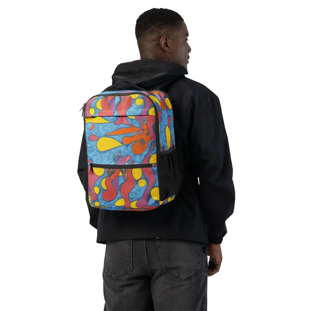 Surreal Splash on Utility Backpack — Back