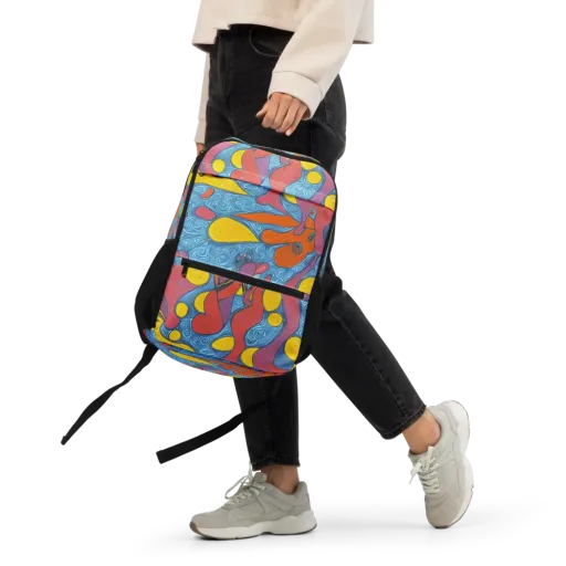 Surreal Splash on a Utility Backpack
