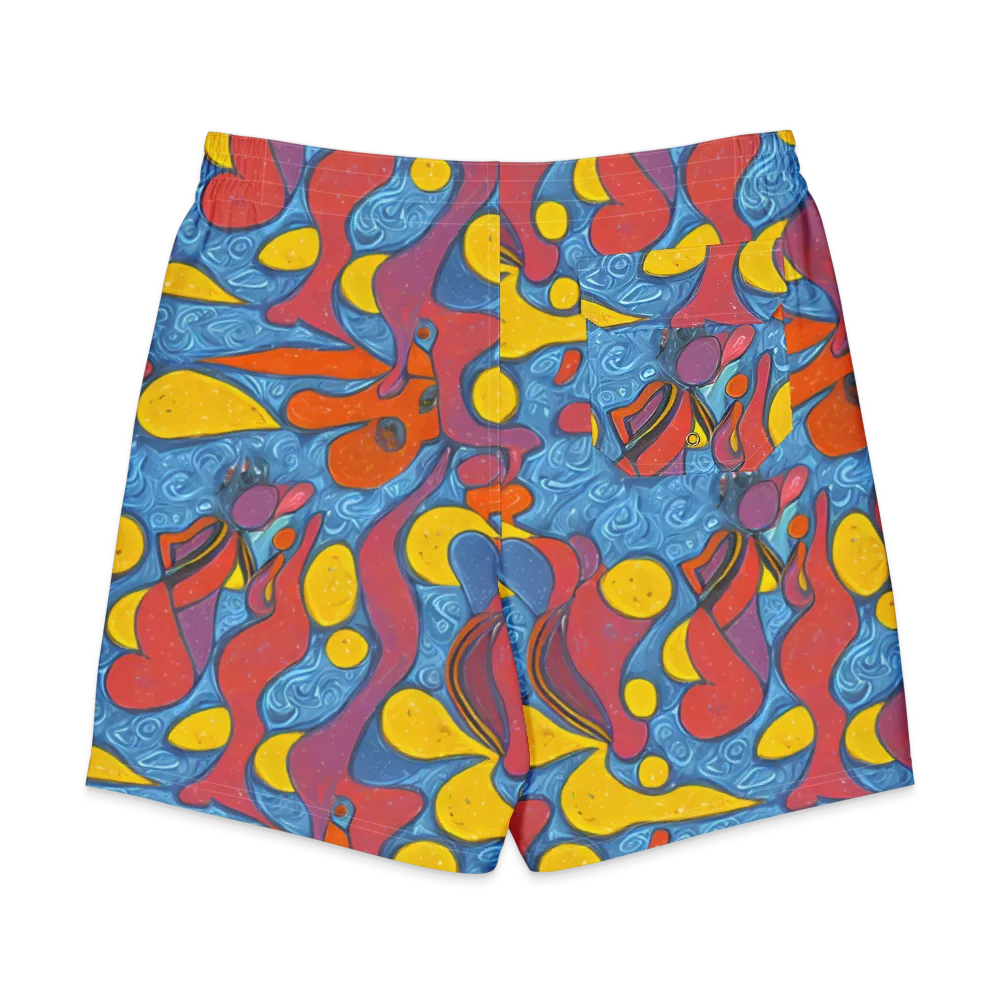 Surreal Splash on Men's Board Shorts — Back
