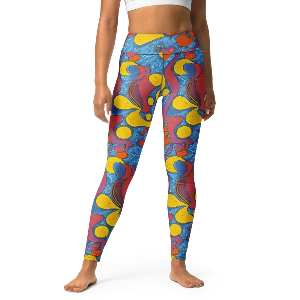 Surreal Splash on Yoga Leggings — Front