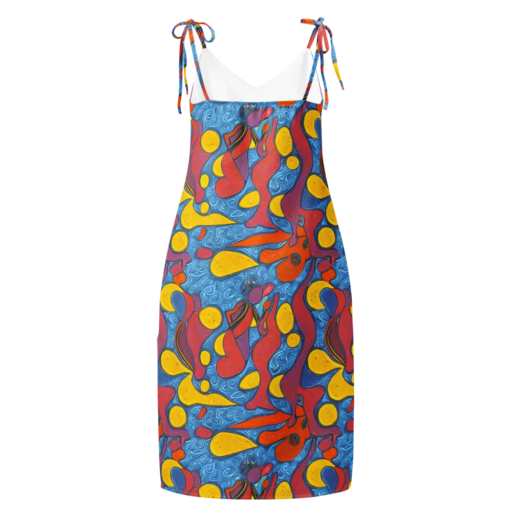 Surreal Splash on Slip Dress — Back