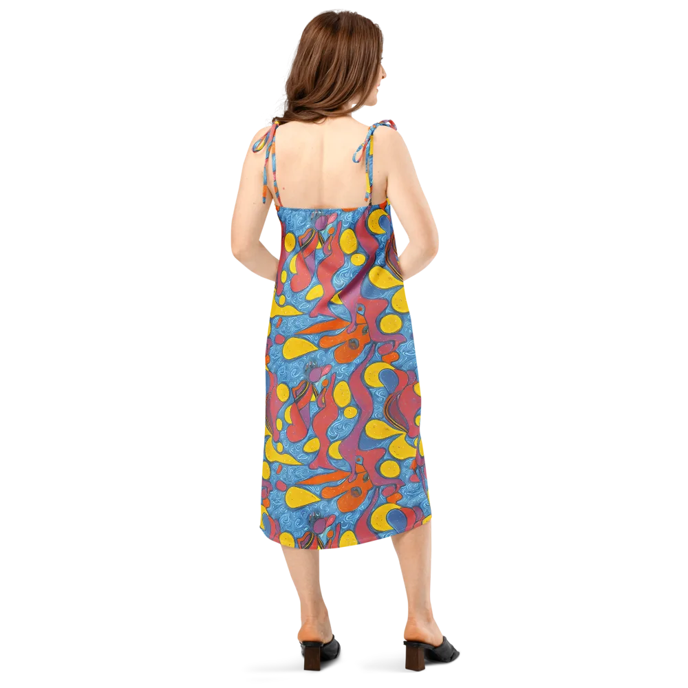 Surreal Splash on Slip Dress — Back