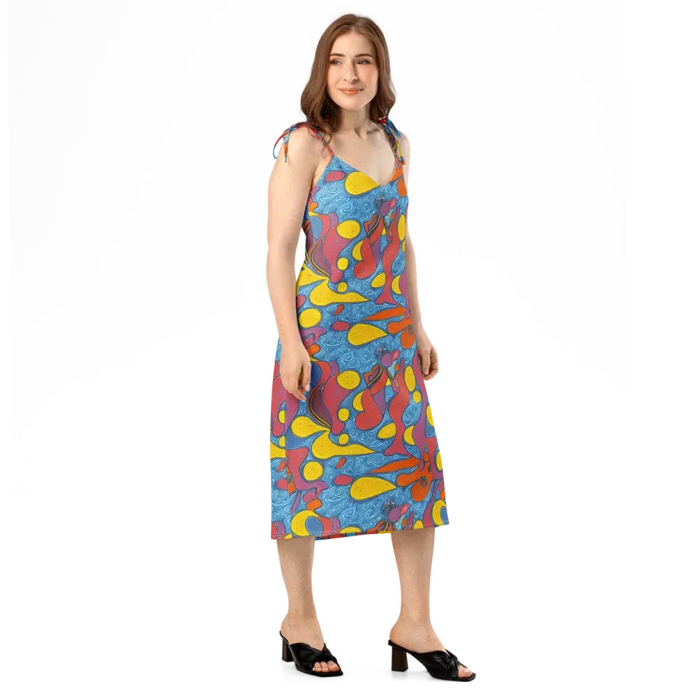 Surreal Splash on Slip Dress — Right Front