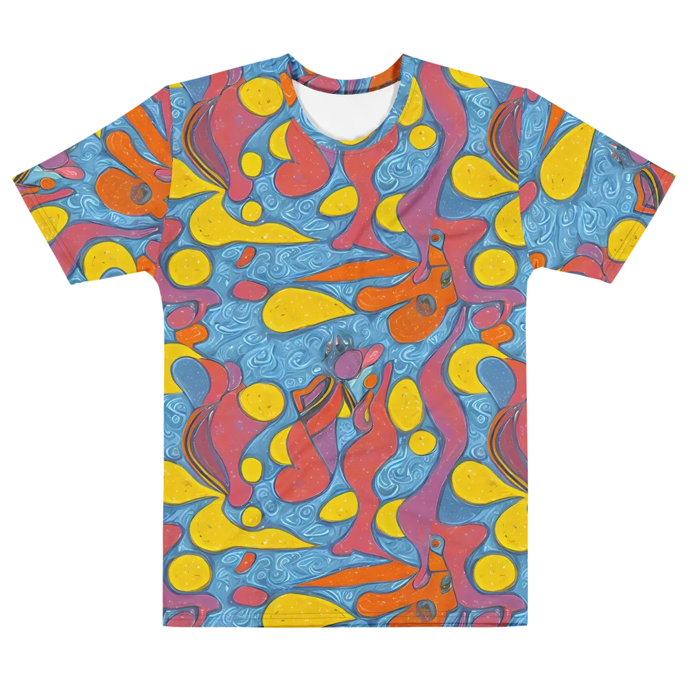 Surreal Splash on Men's Cotton Crew Neck T-Shirt — Front