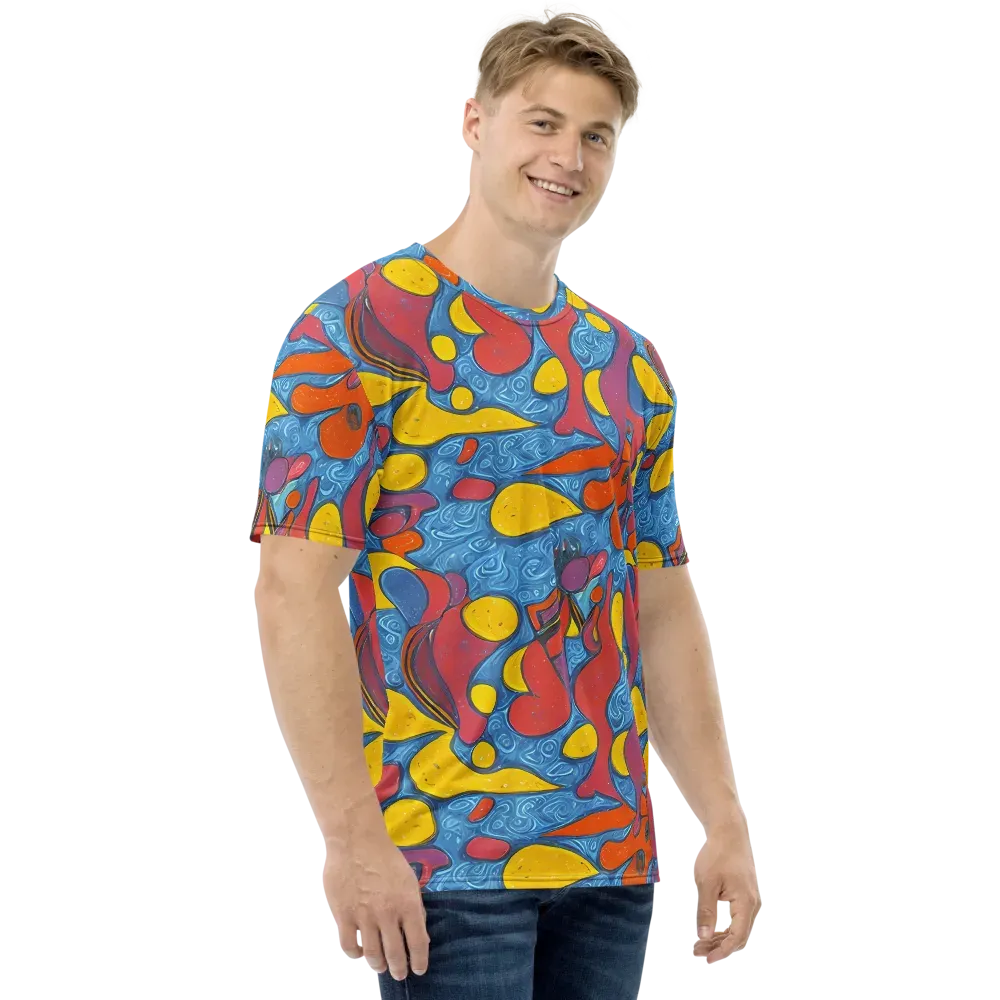Surreal Splash on Men's Crew Neck T-Shirt — Right