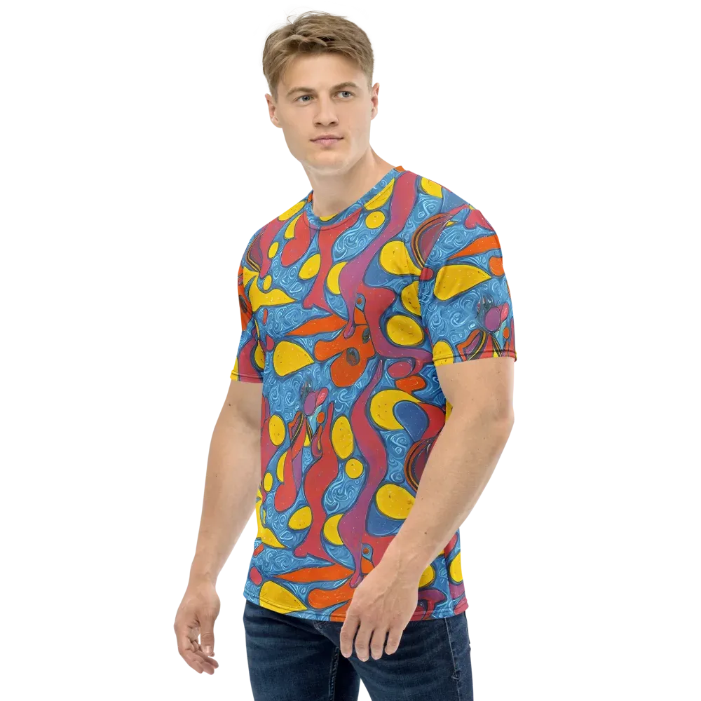 Surreal Splash on Men's Crew Neck T-Shirt — Left