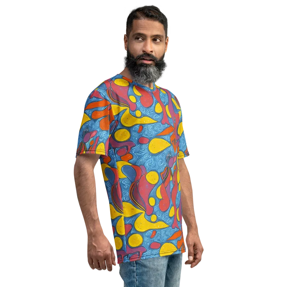 Surreal Splash on Men's Crew Neck T-Shirt — Right