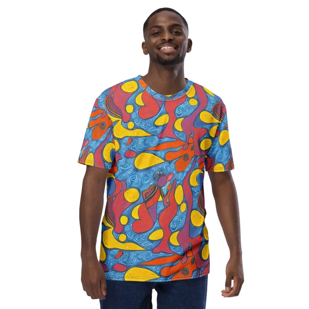 Surreal Splash on Men's Crew Neck T-Shirt — Front