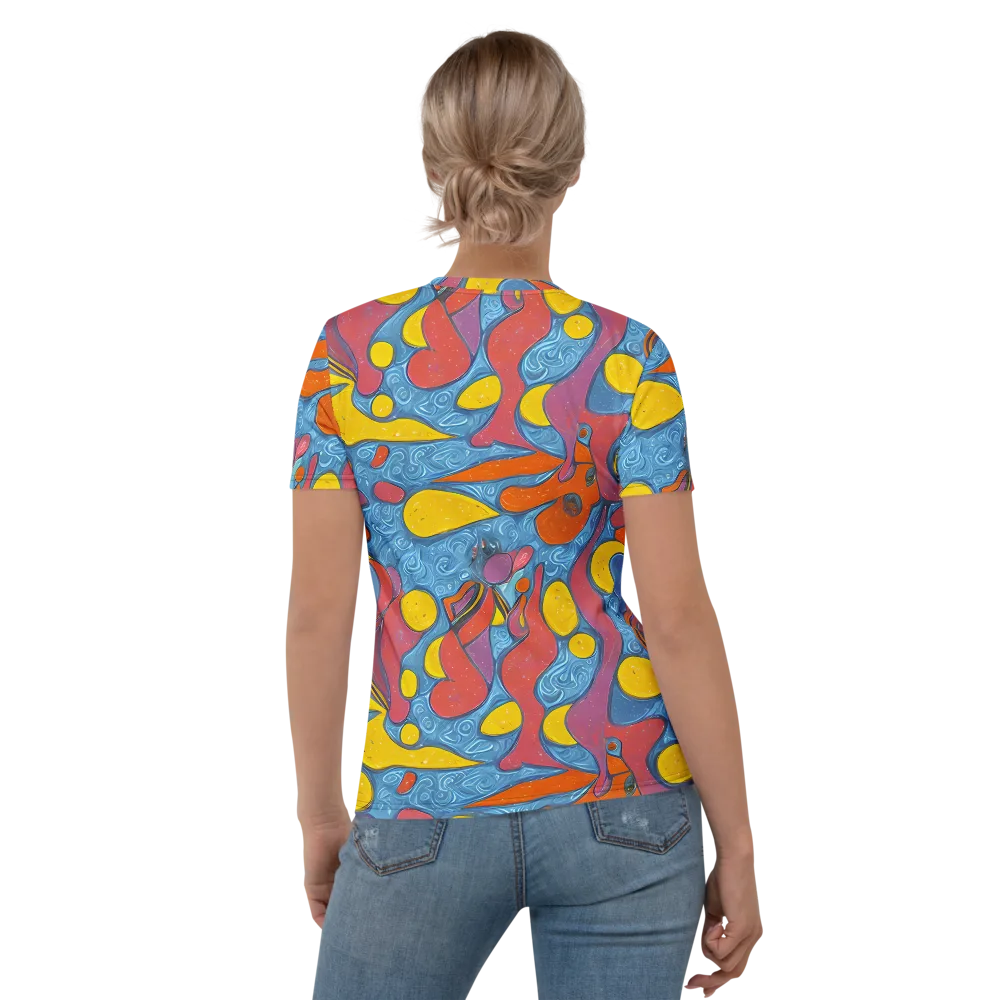 Surreal Splash on Women's Crew Neck T-Shirt — Back