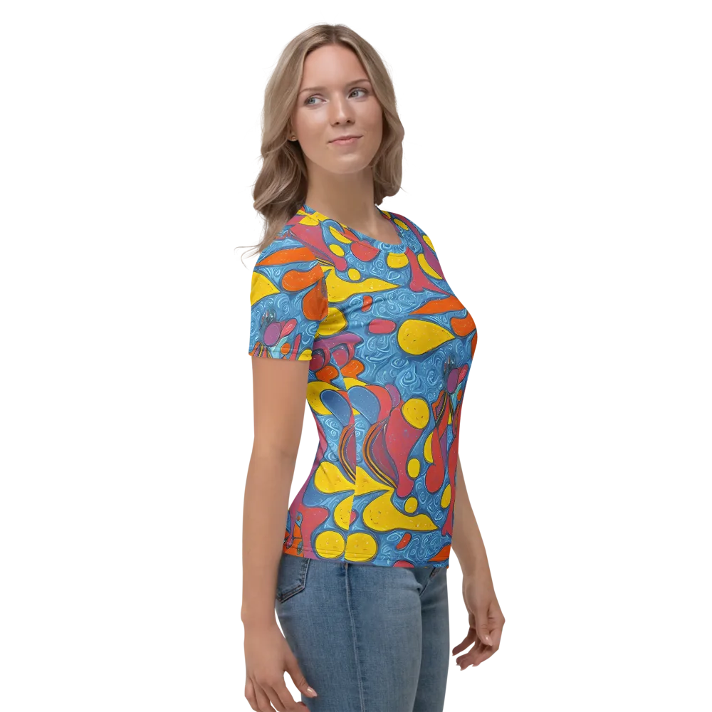 Surreal Splash on Women's Crew Neck T-Shirt — Right