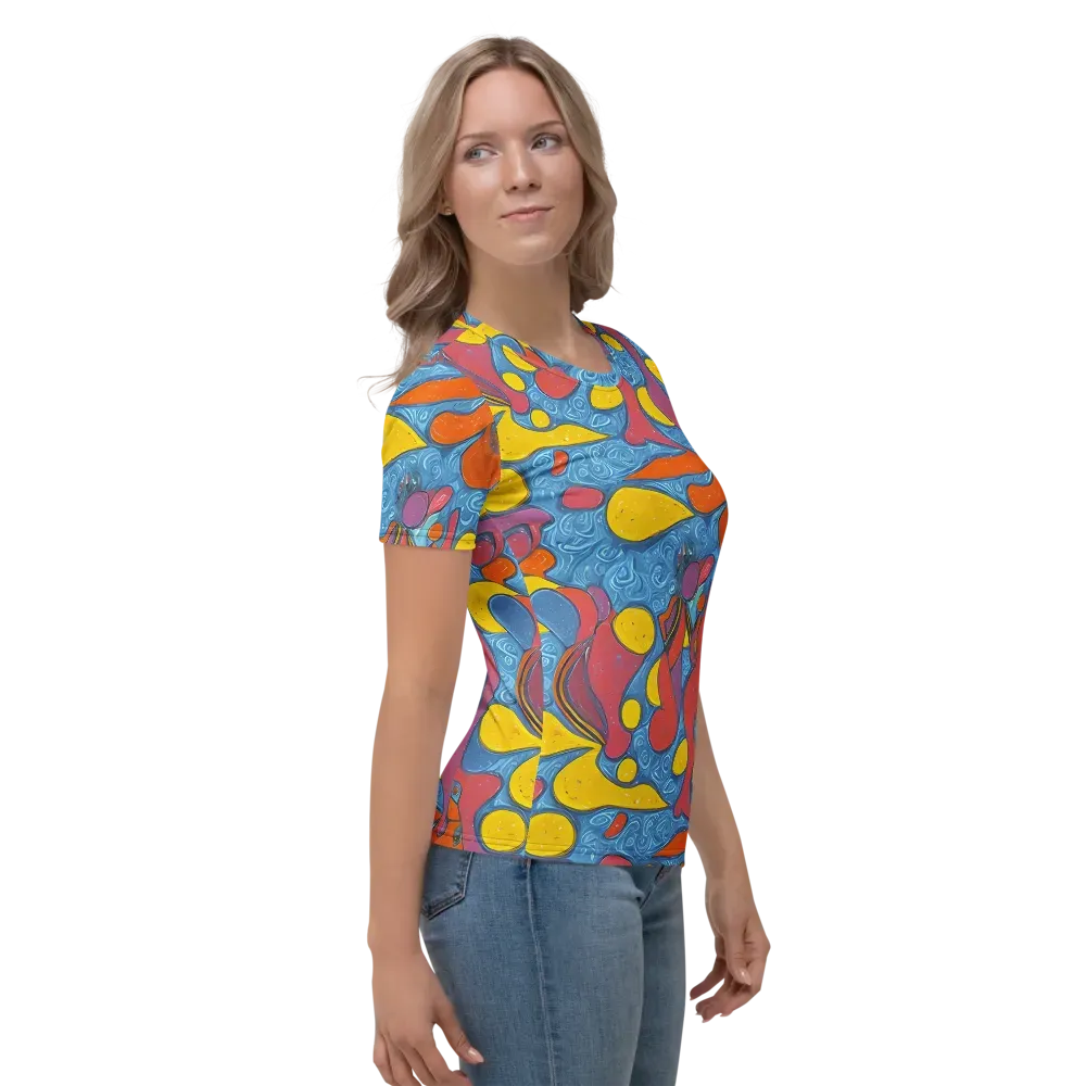 Surreal Splash on Women's Crew Neck T-Shirt — Right