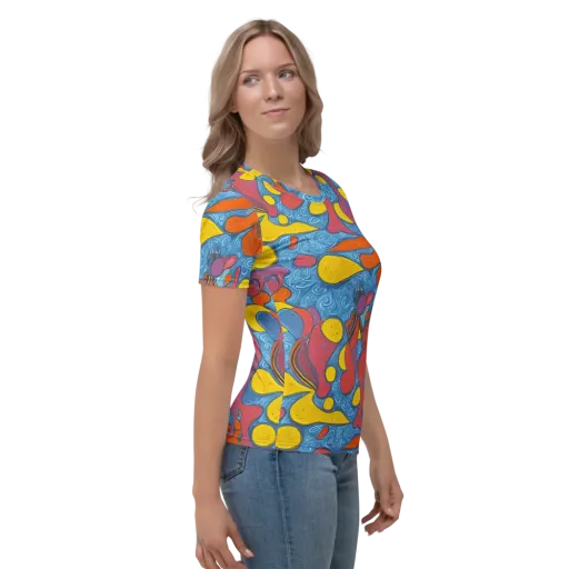 Surreal Splash on a Women's Crew Neck T-Shirt