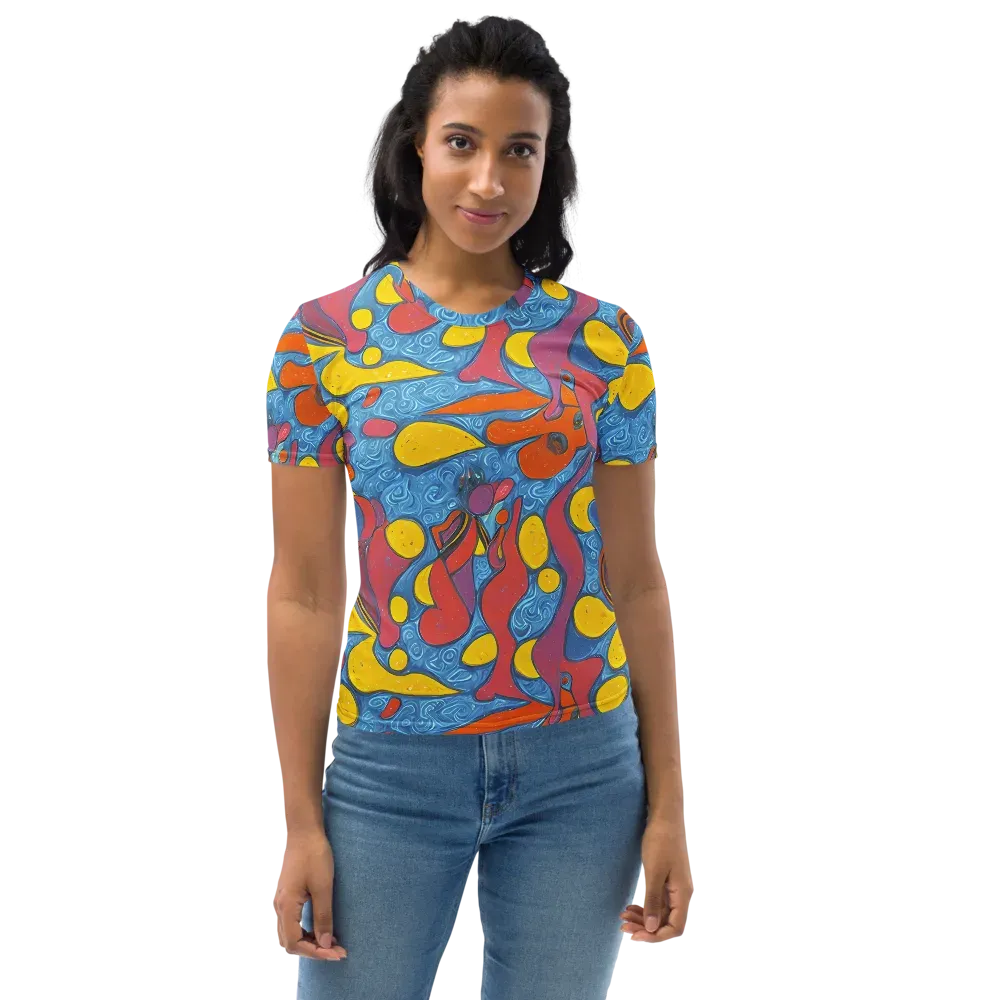 Surreal Splash on Women's Crew Neck T-Shirt — Front