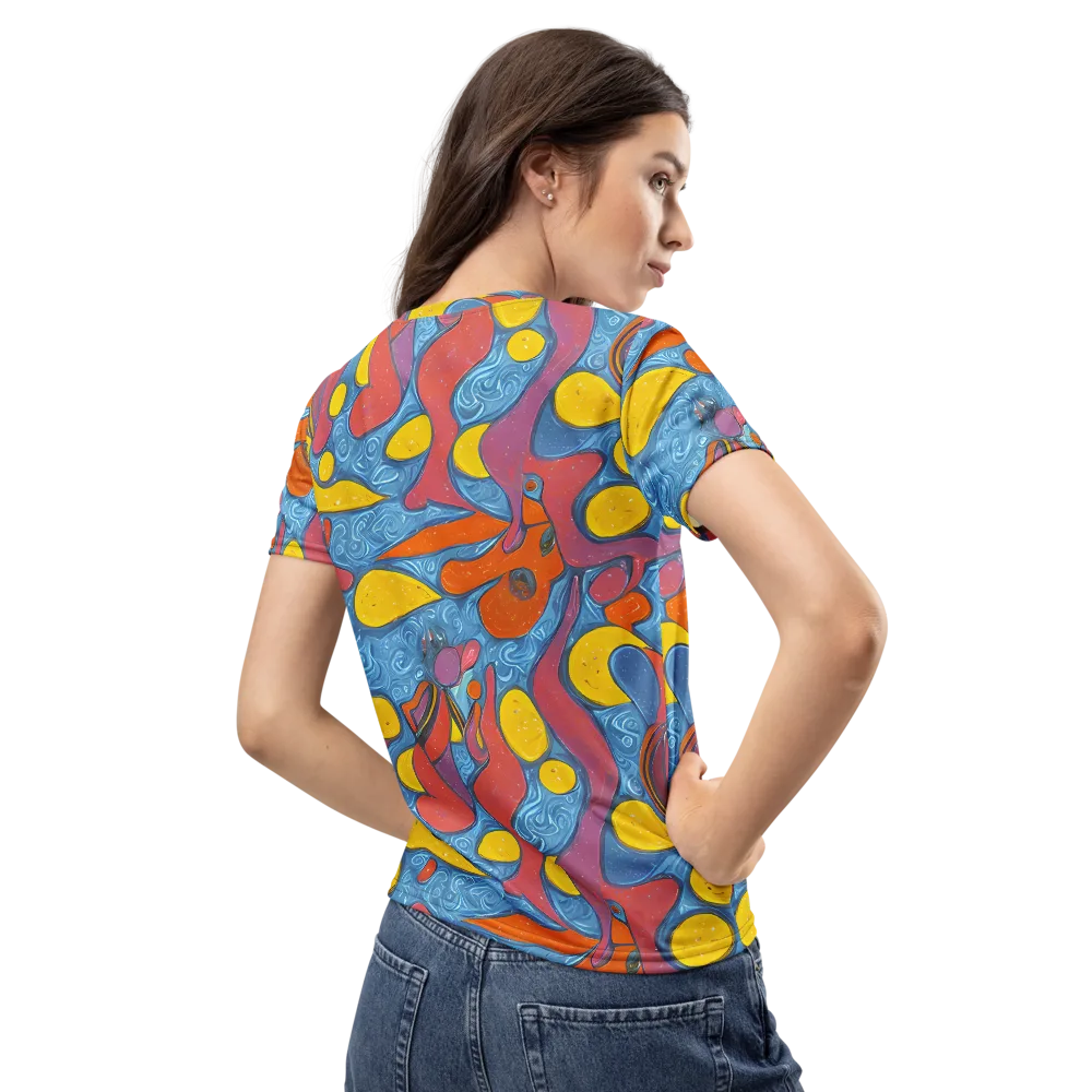 Surreal Splash on Women's Crew Neck T-Shirt — Back