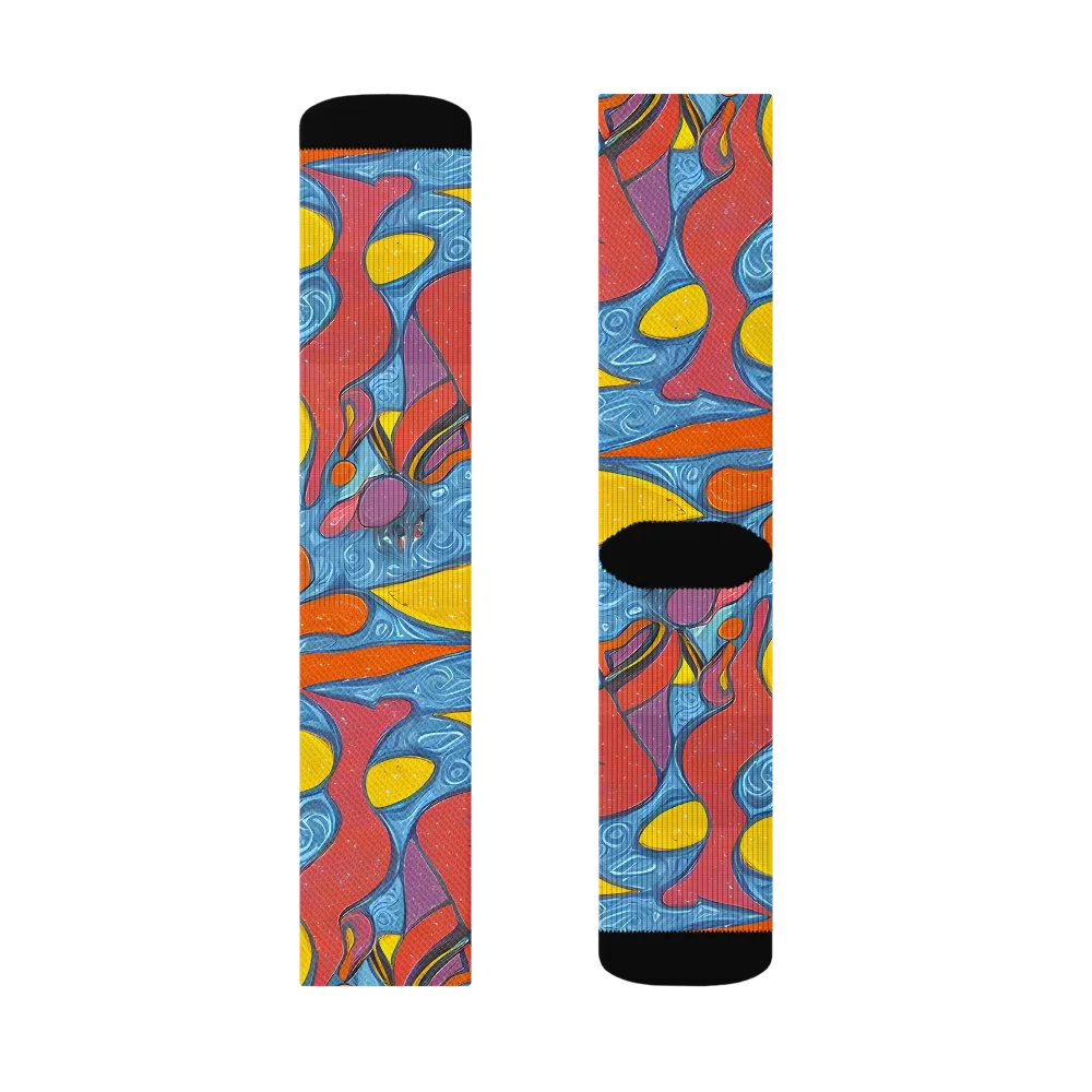 Surreal Splash on Socks — Left Sock