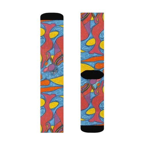 Surreal Splash on a Socks