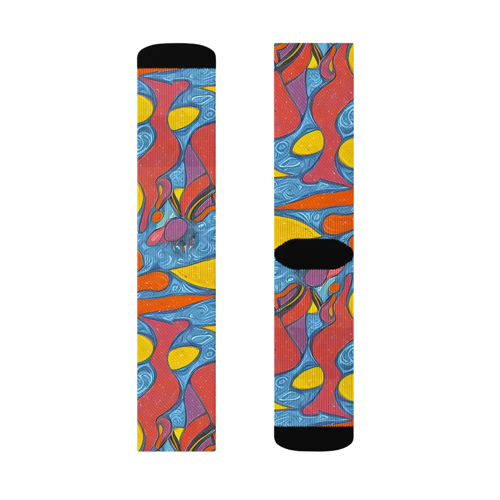 Surreal Splash on Socks — Right Sock