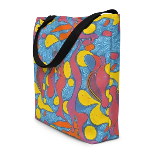 Surreal Splash on a Large Tote Bag W/ Pocket
