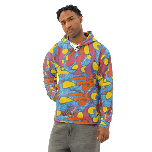 Surreal Splash on a Cotton Hoodie