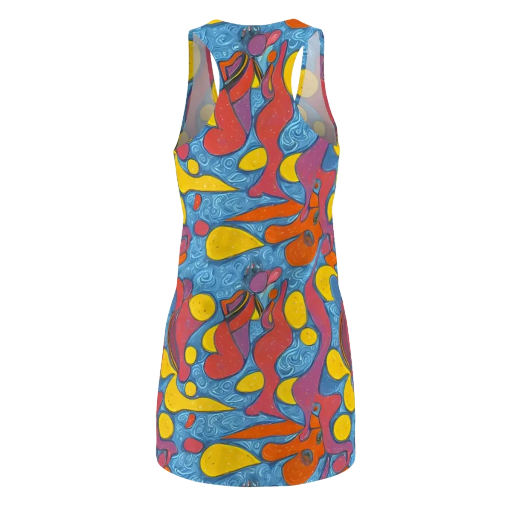 Surreal Splash on Racerback Dress — Back