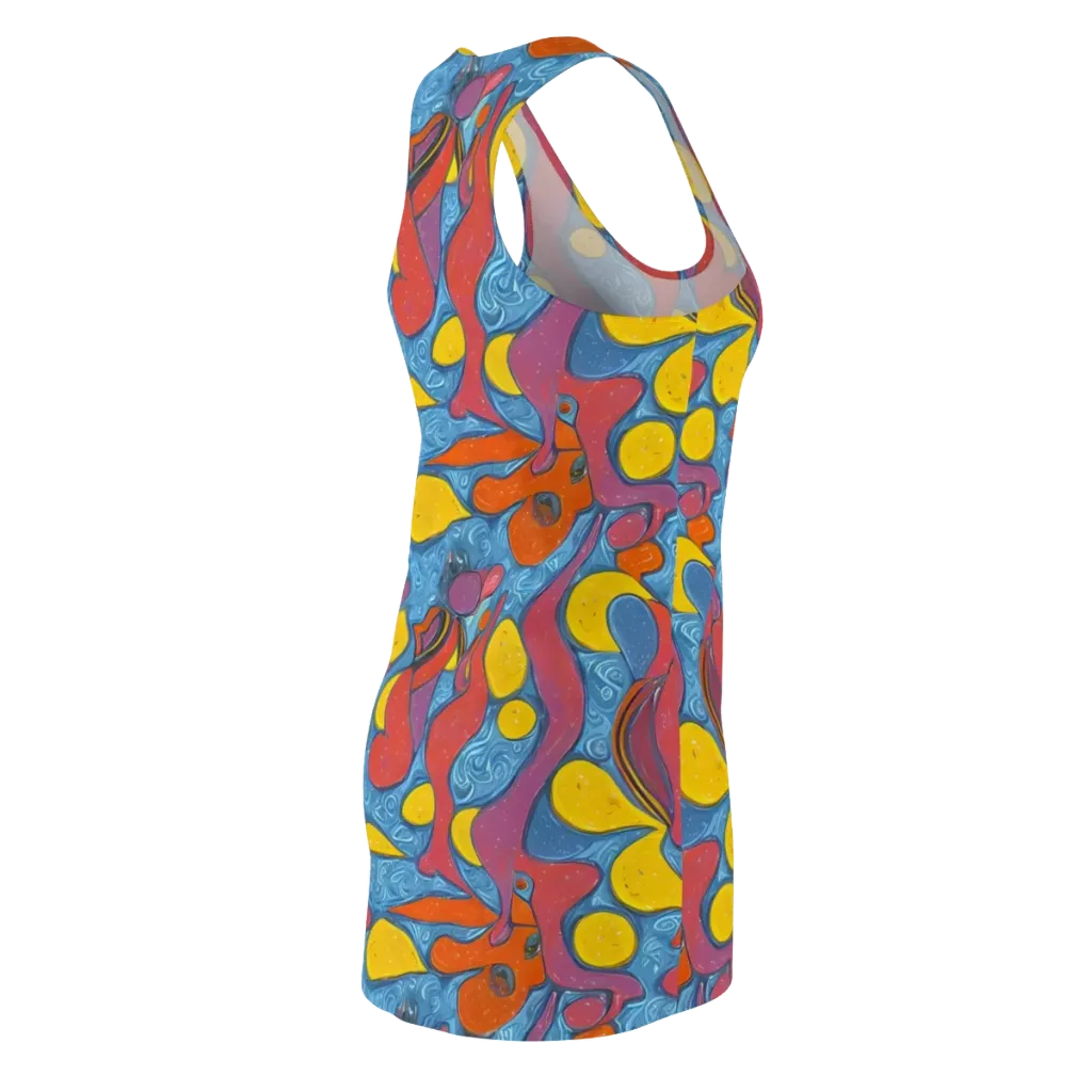 Surreal Splash on Racerback Dress — Back Side