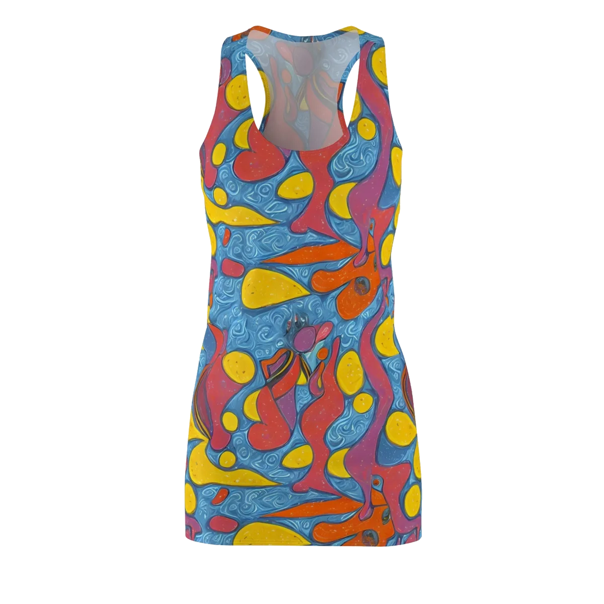 Surreal Splash on Racerback Dress — Front