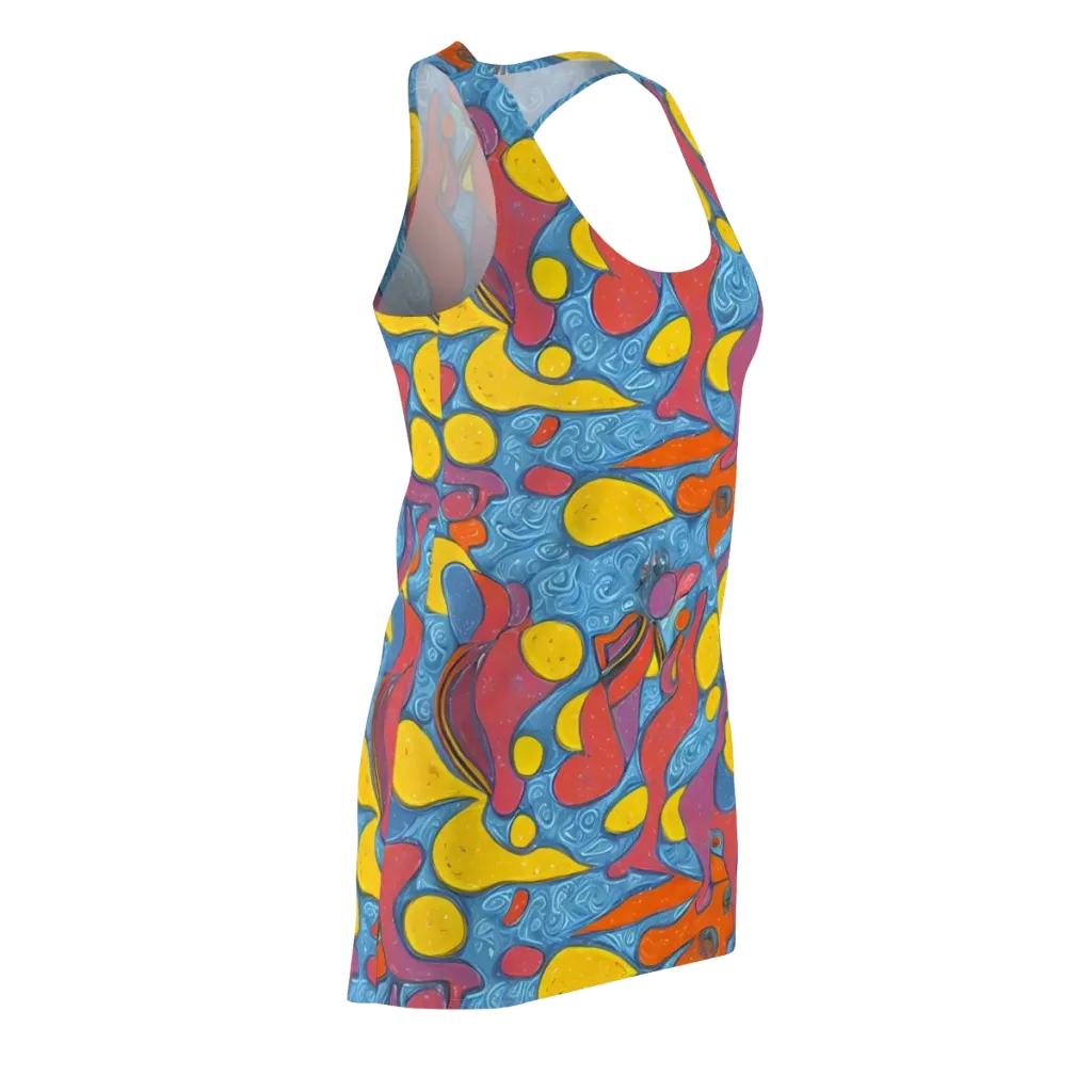 Surreal Splash on Racerback Dress — Front Side