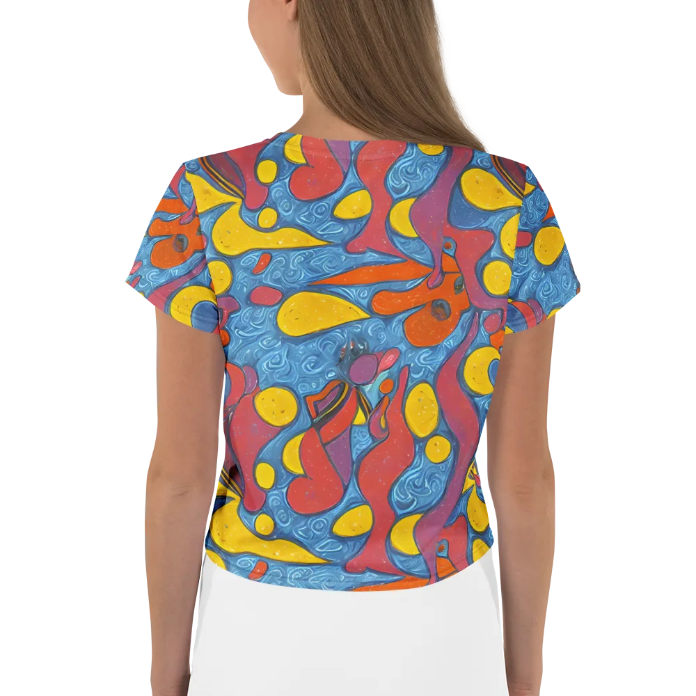 Surreal Splash on Crop Tee — Back