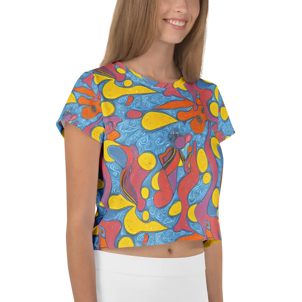 Surreal Splash on Crop Tee — Right