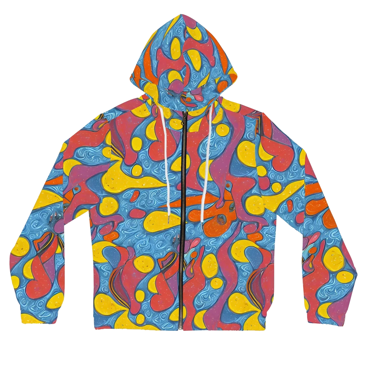 Surreal Splash on Women's Full-Zip Hoodie — Front