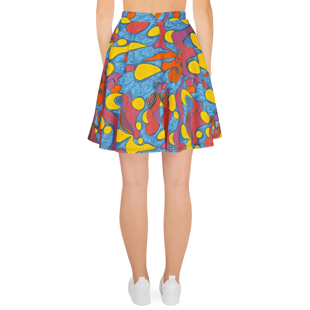 Surreal Splash on Skater Skirt — Back